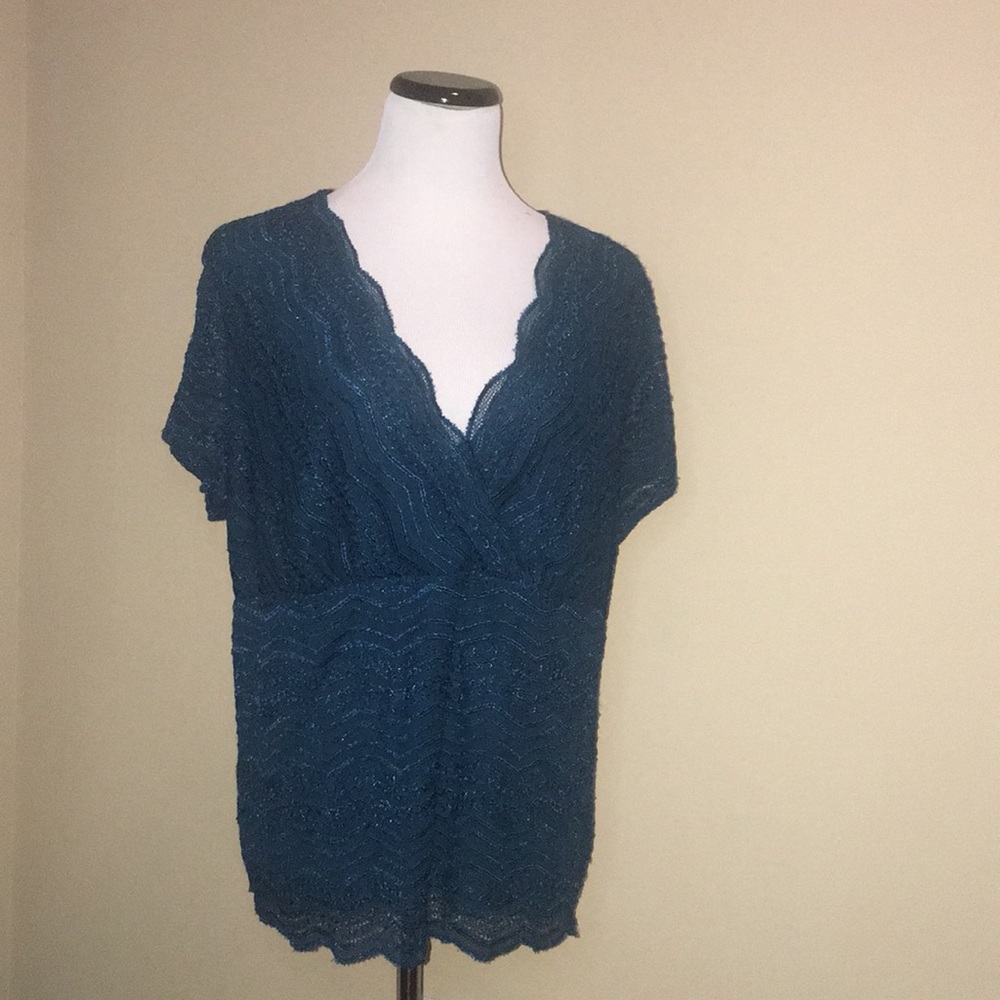 Lane Bryant Turquoise Blouse/Top - 18/20